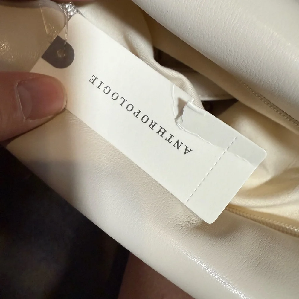 NWT Anthropologie‎ Oversized Crème Clutch